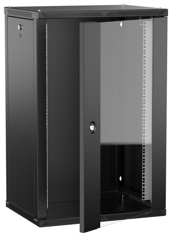 шкаф linea w 18u 600х450мм дверь стекл. черн. 2.0 itk lwr5-18u64-gf-2 от BTSprom.by