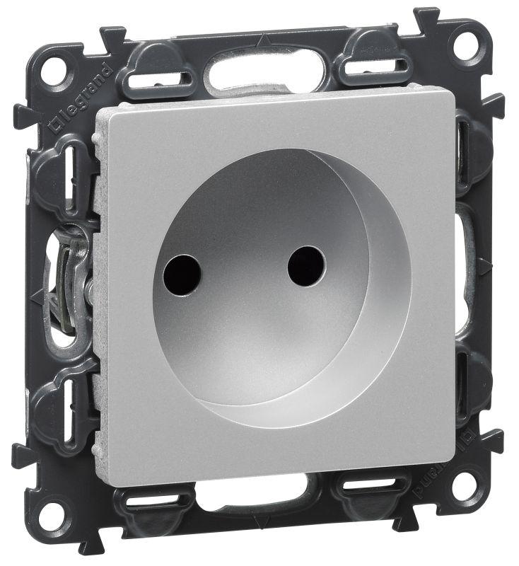  Панель лицевая Valena Life для силовой розетки 2К алюм. Leg 754972 фото в каталоге от BTSprom.by