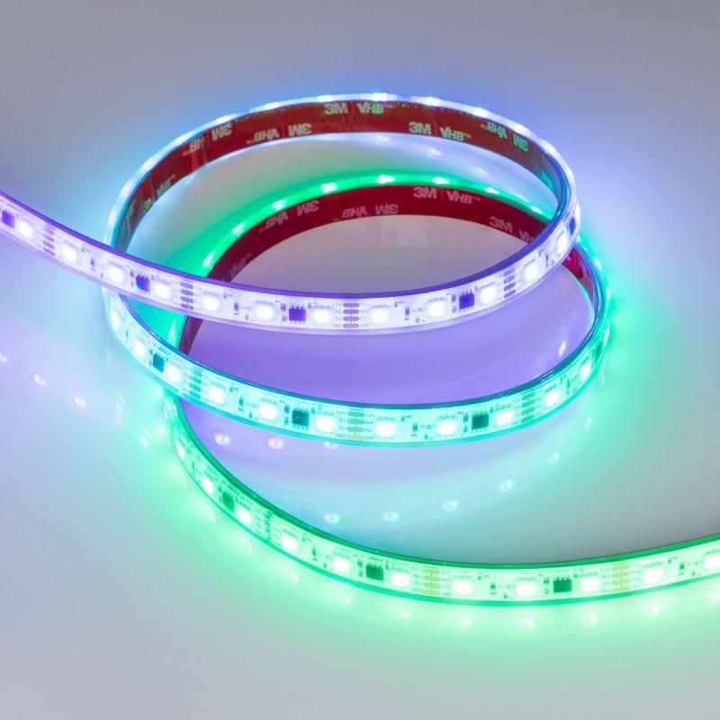 лента светодиодная spi-pfs-b60-12mm 12v rgb-px3-bpt 12вт/м ip68 5060 герметичная бегущий огонь (уп.5м) arlight 039177 от BTSprom.by