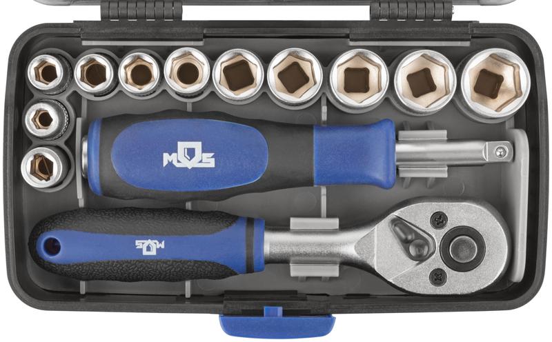  Мини-набор инструмента (биты; головки; вороток; удлинитель) 38шт пластиковый кейс MOS 65000М фото в каталоге от BTSprom.by
