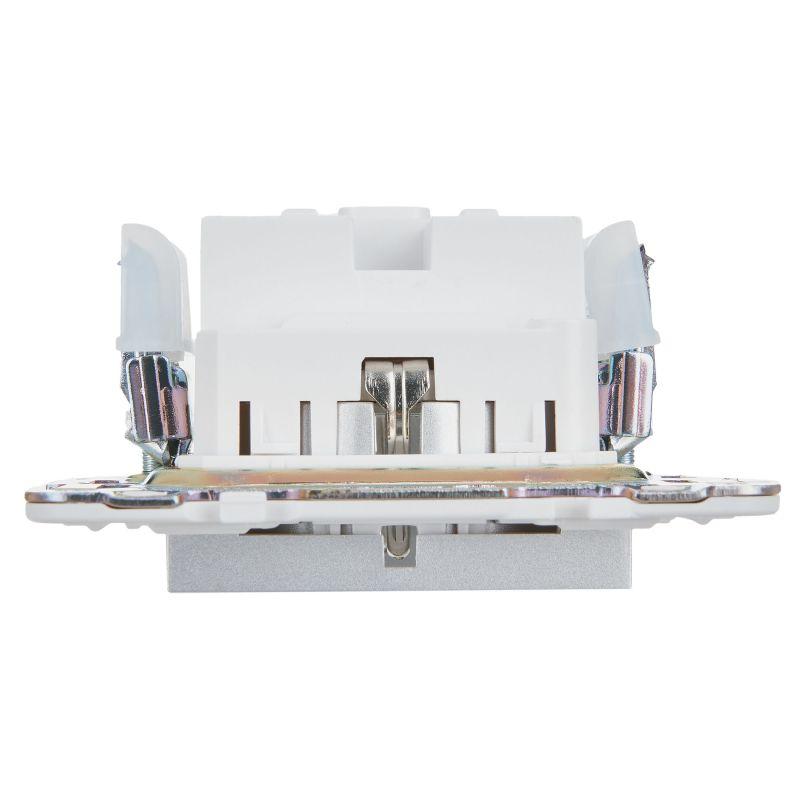  Розетка SKANDY 16А с заземл. защ. шторки безвинт. крепл. SK-R06S серебр. IEK SK-R14-16-1-K23 фото в каталоге от BTSprom.by