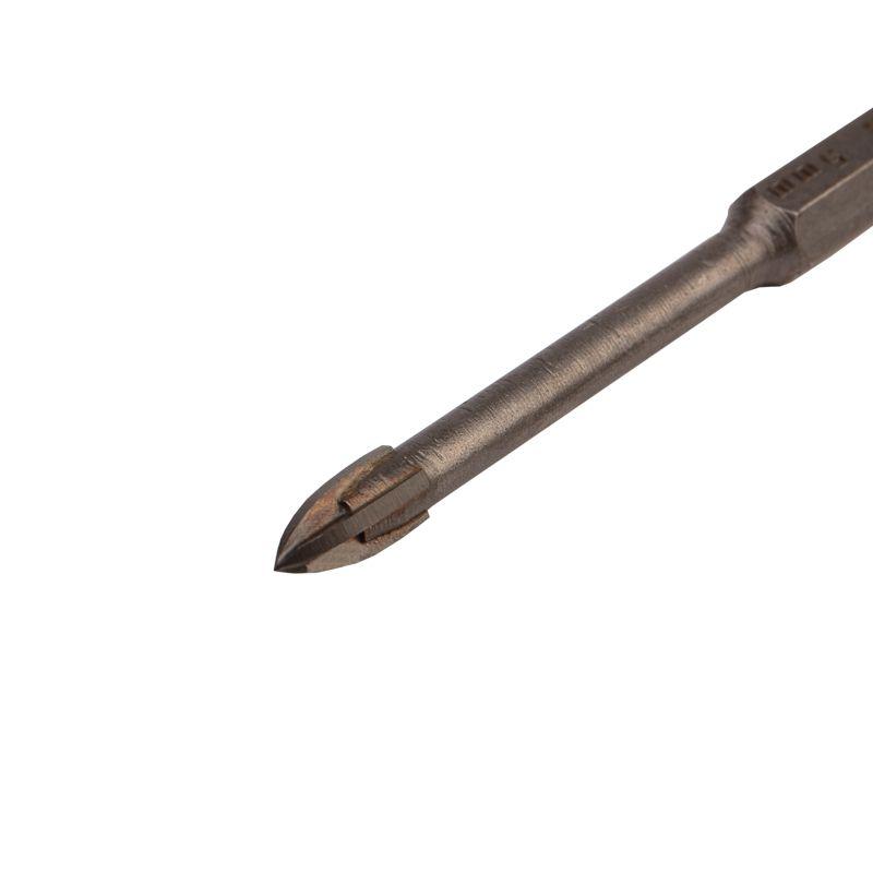  Сверло по стеклу и керамике 5мм 4 грани шестигранный хвостовик Kranz KR-91-0648 фото в каталоге от BTSprom.by