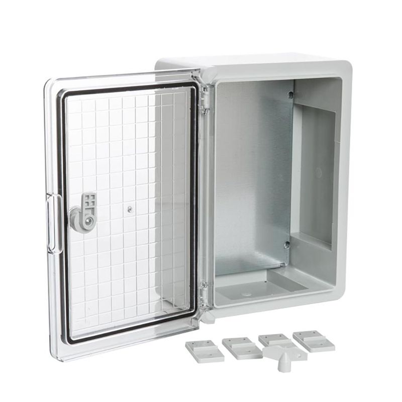 корпус пластиковый с монтажной панелью щмп ip65 прозр. дверь 350х250х150 промрукав pr08.26490 от BTSprom.by