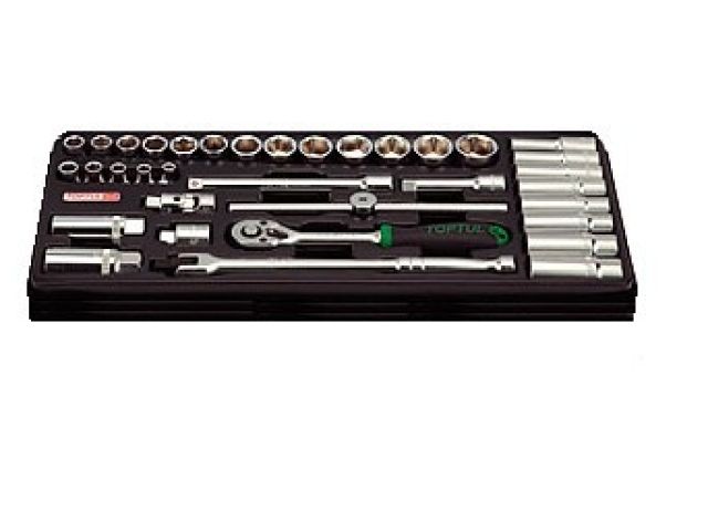 набор-сет головок 3/8" 35пр. 434х176мм toptul gtb3503 от BTSprom.by