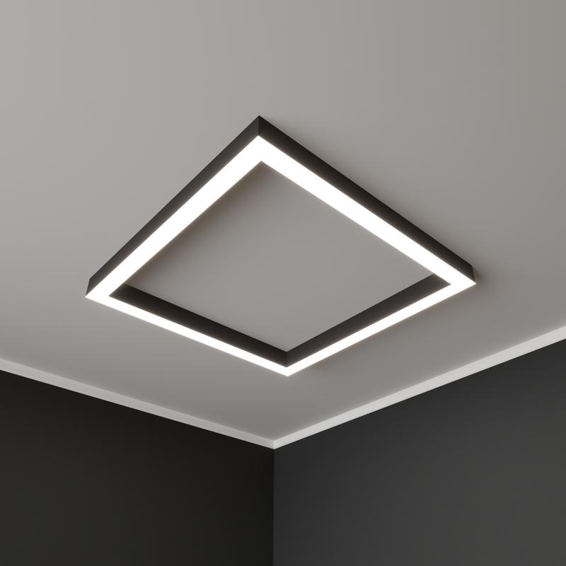 светильник светодиодный rve-pls5070-box-531-n 52вт 4000к 531х531х70мм сег. 531мм 50х70мм квадрат накладной ral9006 муар сер. rvelektro rve00018658 от BTSprom.by