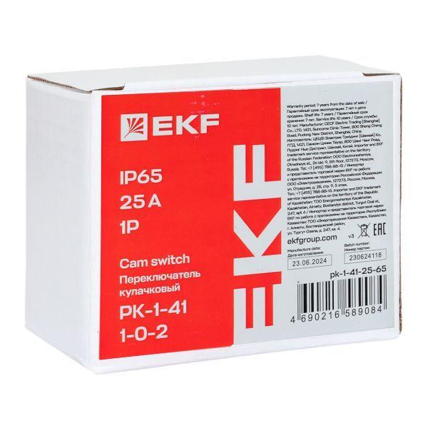  Переключатель кулачковый ПК-1-41 1п 25А "1-0-2" IP65 EKF pk-1-41-25-65 фото в каталоге от BTSprom.by