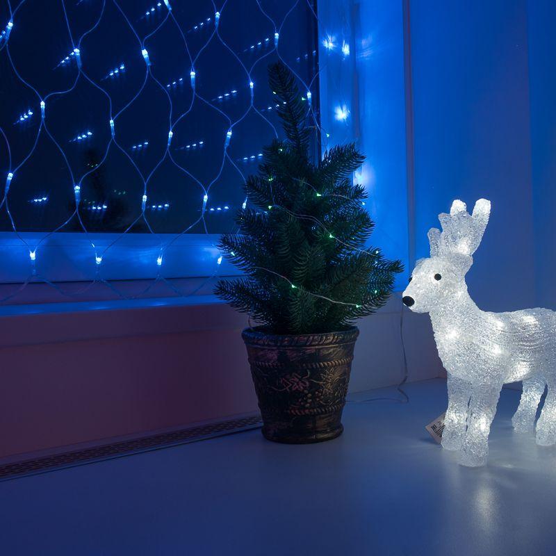  Гирлянда светодиодная "Сеть" 1.8х1.5м 180LED син. 15Вт IP20 провод ПВХ прозр. Neon-Night 215-133 фото в каталоге от BTSprom.by