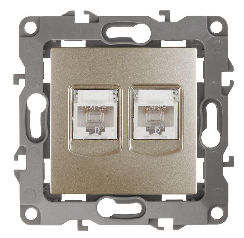 розетка компьютерная 2-м эра12 rj45 12-3108-04 шампань эра б0014732 от BTSprom.by