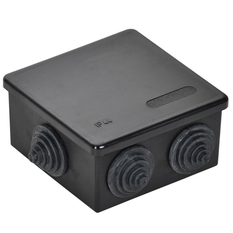  Коробка распаячная ОП 85х85х40 IP44 КМ41235 6 гермовводов черн. IEK UKO21-085-085-040-K02-44 фото в каталоге от BTSprom.by