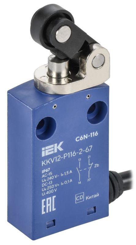 выключатель концевой c6n-116 ip67 толкатель с рычажным роликом прав. iek kkv12-p116-2-67 от BTSprom.by