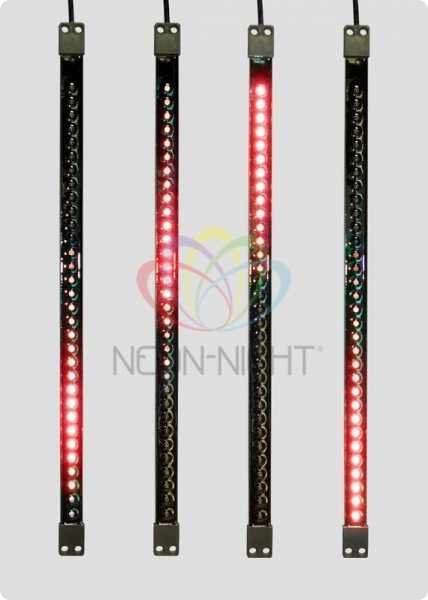 сосулька светодиодная 50 см, 9,5v, двухсторонняя, 32х2 светодиодов, пластиковый корпус черного цвета, цвет светодиодов красный от BTSprom.by