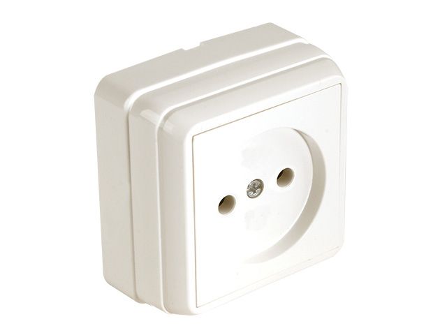 розетка 1-ая (открытая, б/з) кремовая, bron, mutlusan (10 a, 250 v, ip 20) 2160 101 0202 от BTSprom.by