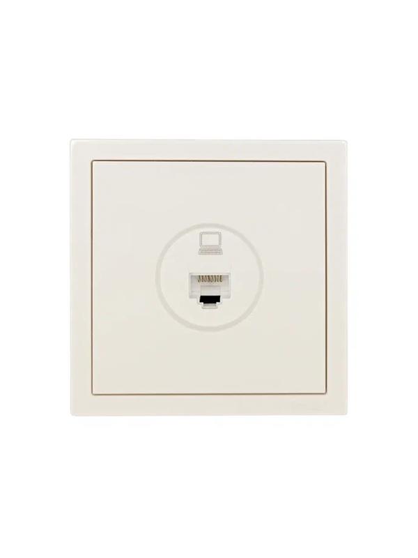 Розетка компьютерная 1-мест. СП ZIMA IP20 слон. кость LEZARD 704-9088-139 фото в каталоге от BTSprom.by