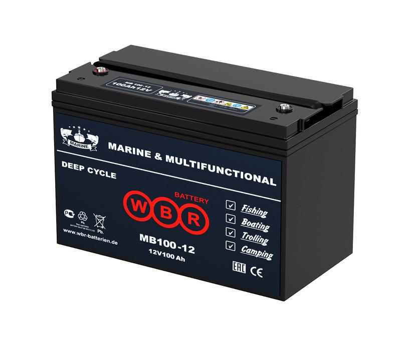 аккумулятор тяговый лодочный 12в 100а.ч wbr mb100-12 wbr от BTSprom.by