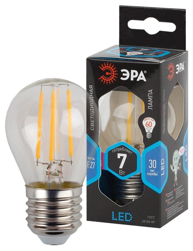лампа светодиодная филаментная f-led p45-7w-840-e27 эра б0027949 от BTSprom.by