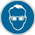 знак m01 "работать в защитных очках" (200х200) пленка самоклеящаяся proxima ekf an-m-01 от BTSprom.by