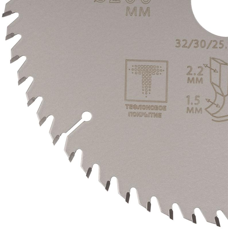  Диск пильный по дереву с тефлоновым покрытием 60Т Profi plus 200х1.5/2.2х32/30/25.4/20мм Cutop 75-20060Т фото в каталоге от BTSprom.by