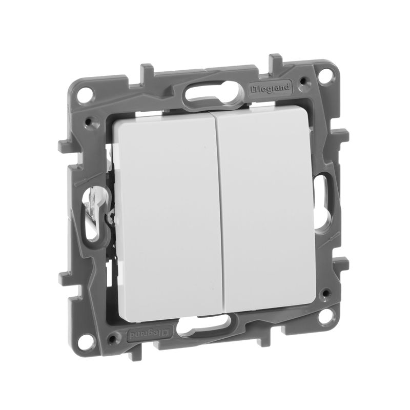 переключатель 2-кл. сп etika plus 10а ip20 250в 10ax безвинтов. зажимы механизм бел. iek 672212 от BTSprom.by