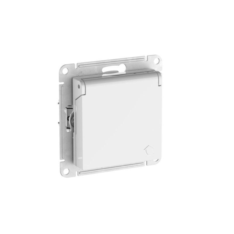 розетка atlasdesign 16а ip20 с заземл. защ. шторки с крышкой быстрозажим. клем. механизм бел. se atn000146s от BTSprom.by