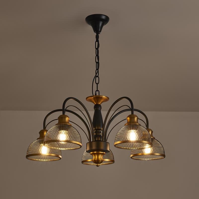  Светильник Caz 5х60Вт E27 IP20 подвесной Freya FR5527PL-05BBZ фото в каталоге от BTSprom.by