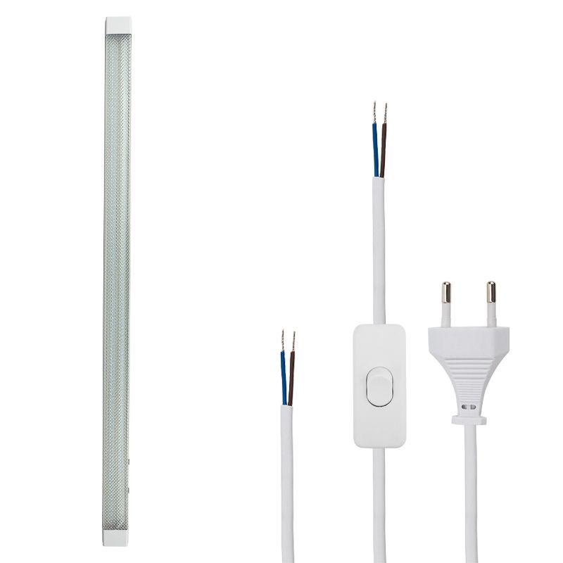 комплект светильник светодиод. спо 110 55вт 6500к холод. бел. ip20 5225лм 185-265в линейный + сетевой шнур с выкл. призма rexant 607-024-1 от BTSprom.by