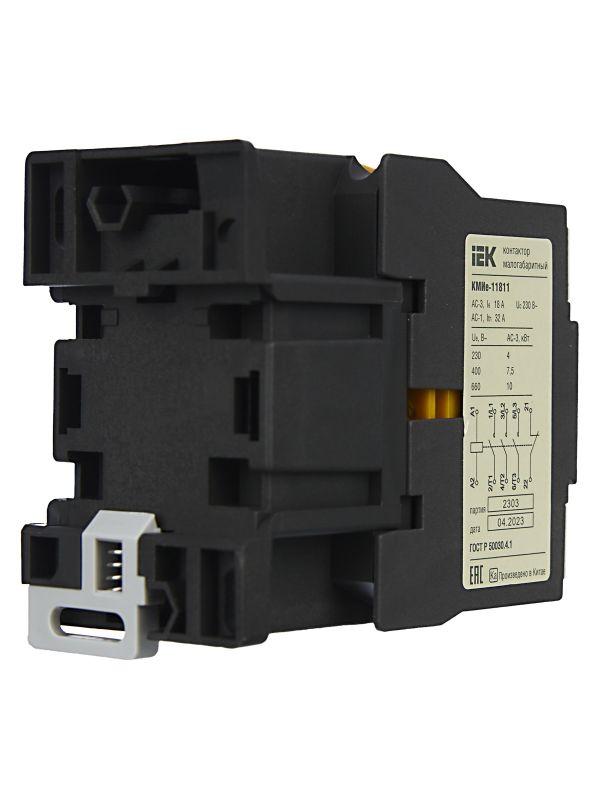  Контактор КМИе-11811 18А 230В/АС3 1НЗ GENERICA KKME11-018-230-01 фото в каталоге от BTSprom.by