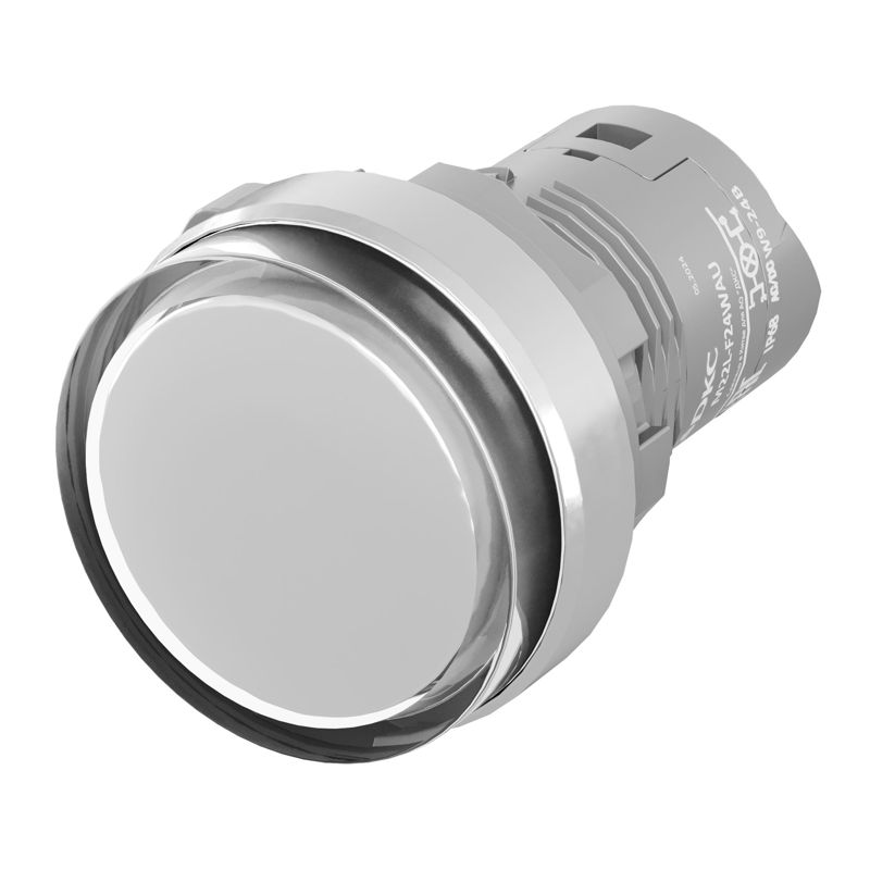 лампа сигнальная со встроенным диодом 9-24в алюм. кольцо зажим push-in бел. dkc m22l-f24wau от BTSprom.by