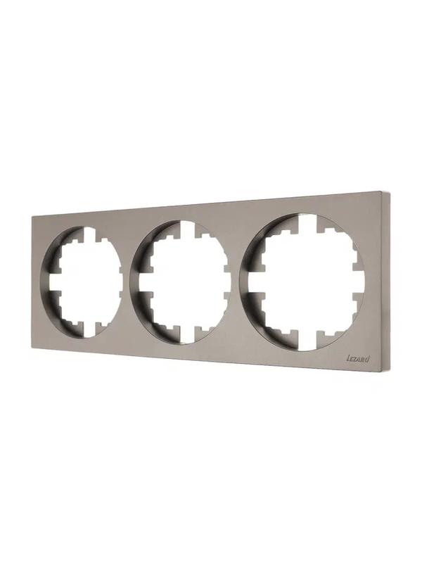  Рамка 3-м OSEN горизонт. квадрат титан LEZARD 743-3700-148 фото в каталоге от BTSprom.by