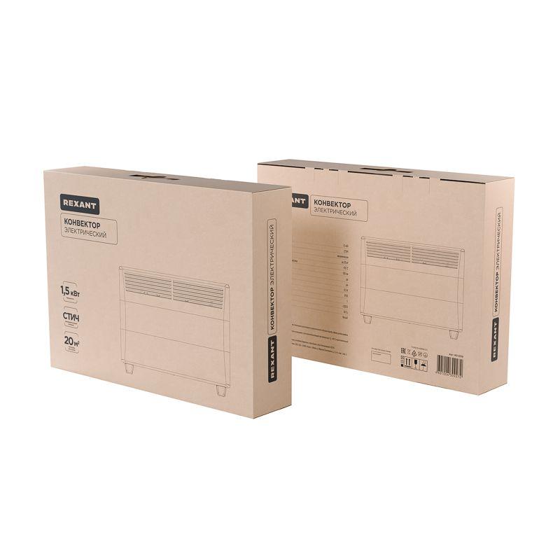  Конвектор электрический с механическим термостатом 1.5кВт СТИЧ-нагревательный элемент ножки Rexant 60-0119 фото в каталоге от BTSprom.by