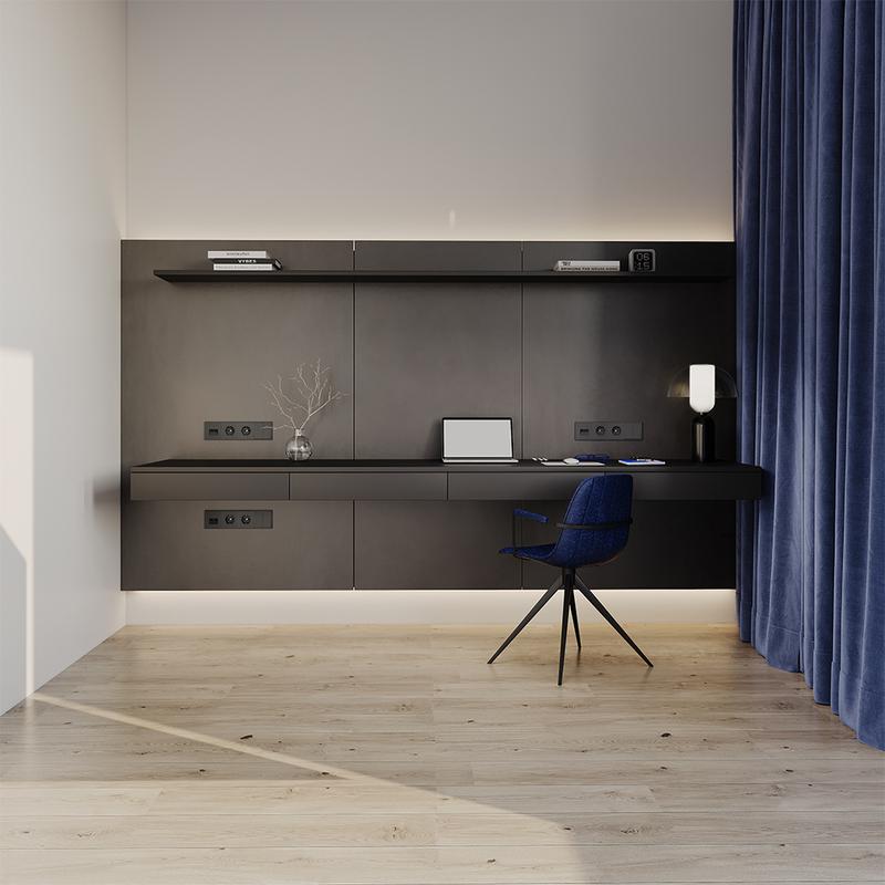  Рамка 4-м S70 пластик. графит Voltum VLS100407 фото в каталоге от BTSprom.by