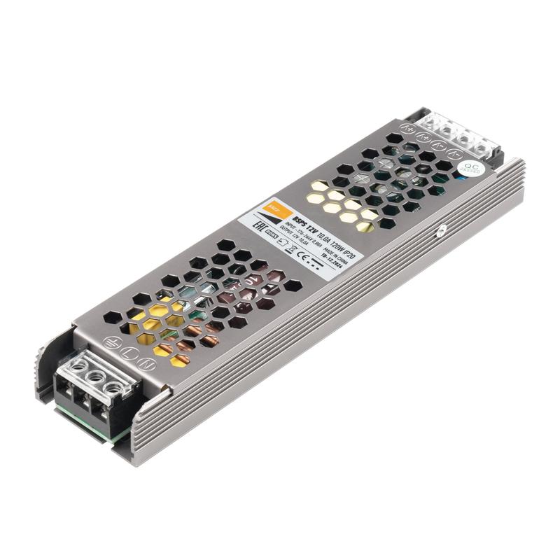  Блок питания для светодиодной ленты 120Вт 10А 12В IP20 BSPS метал. JazzWay 5013902 фото в каталоге от BTSprom.by