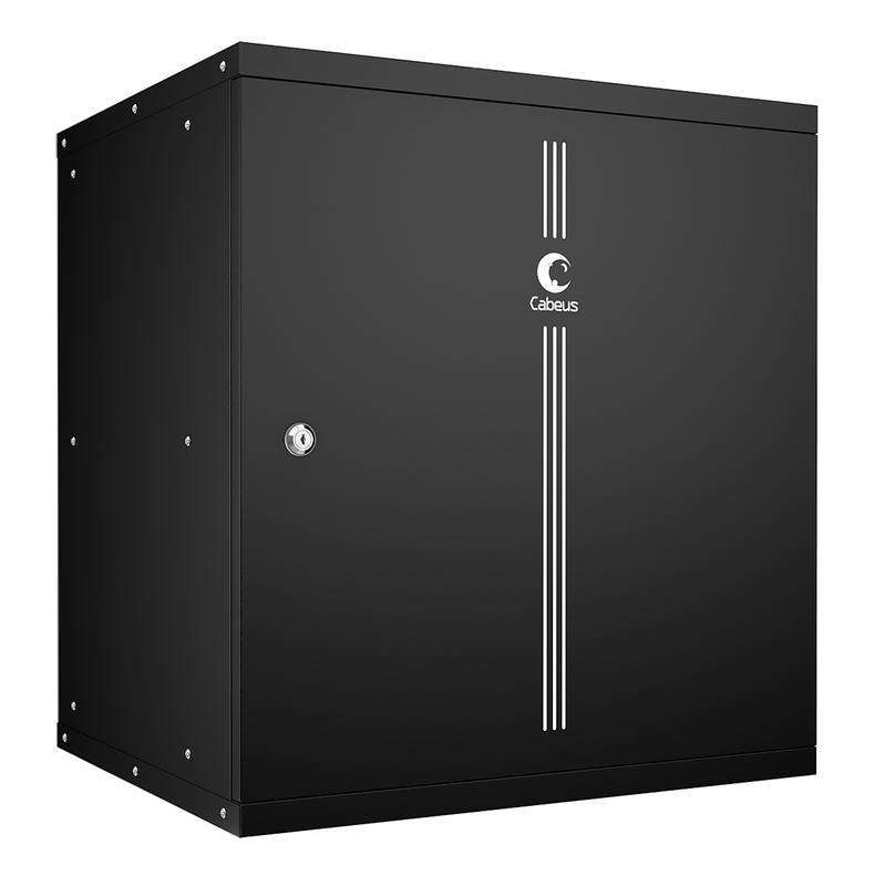 шкаф телекоммуникационный настенный разборный light wsc-05d-12u55/45m-bk 19дюйм 12u дверь метал. черн. cabeus 10182c от BTSprom.by