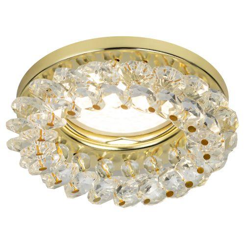  Светильник DK16 GD/WH декор "круглый с мелкими хрусталиками" зол./прозр. ЭРА C0043749 фото в каталоге от BTSprom.by