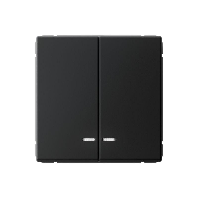 выключатель 2-кл. artgallery (сх. 5а) 10ax с подсветкой механизм карбон se gal001053 от BTSprom.by