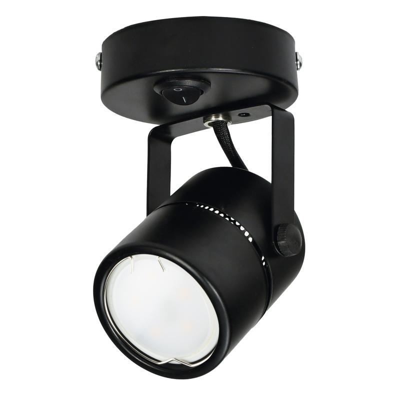 светильник декоративный dlc-s612 gu10/b black sotto gu10 накладной без лампы выкл. на корпусе метал. черн. fametto ul-00009420 от BTSprom.by