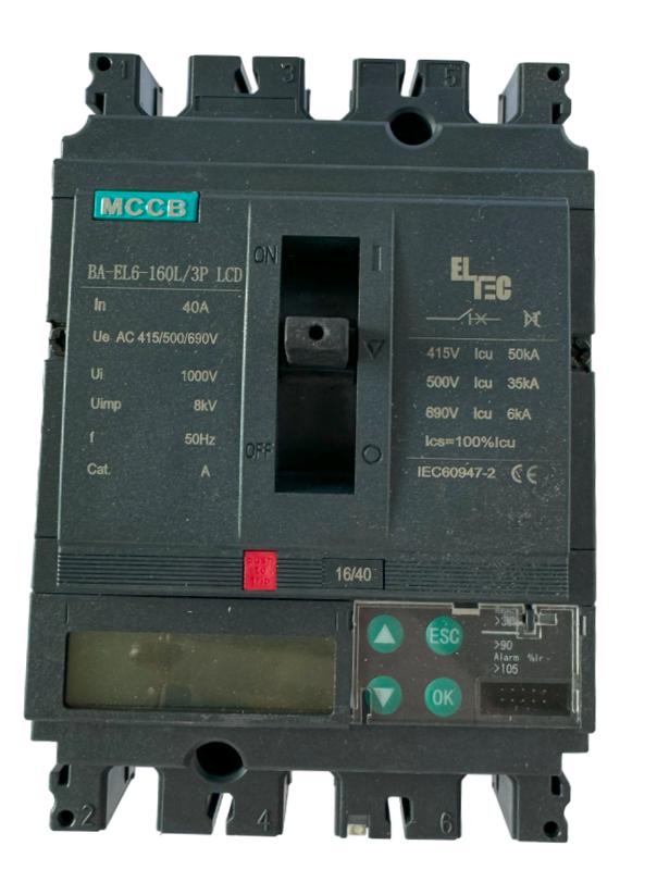 выключатель автоматический mccb ba-el6-160l/3p 160а lcd (электронный micrologic 5.0e icu:50ka) eltec 1352160 от BTSprom.by
