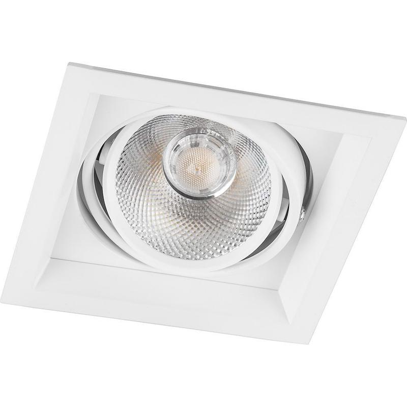 светильник светодиодный карданный 1х12вт 1080лм 4000к 35град. бел. al201 с драйвером и клеммой в комплекте feron 29773 от BTSprom.by