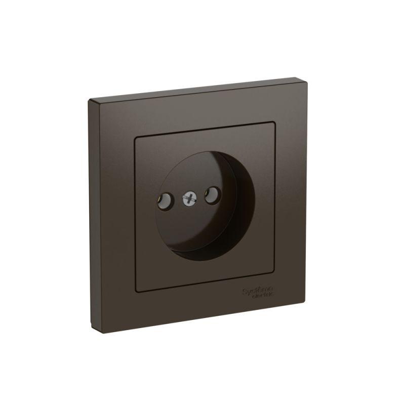 розетка atlasdesign 16а без заземл. быстрозажим. клем. в сборе мокко se atn000640s от BTSprom.by