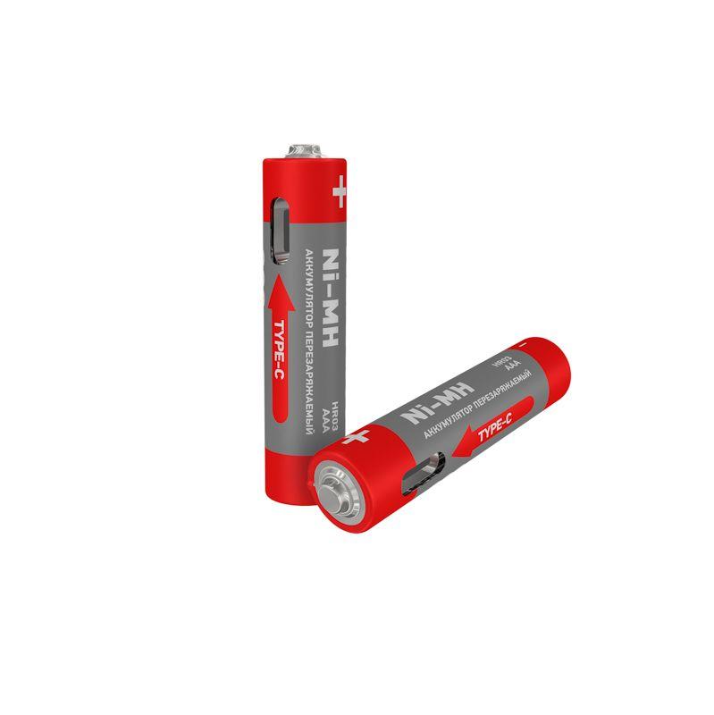  Аккумулятор АА 2000мАч зарядка от USB Type-C (уп.2шт) Rexant 30-2032 фото в каталоге от BTSprom.by