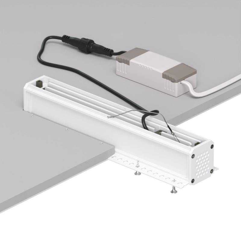  Светильник SPACE 20Вт 4000К IP20 220В L240мм 38град. встраив. под шпатлевку со светодиодом алюм. бел./черн. DENKIRS 723069 фото в каталоге от BTSprom.by