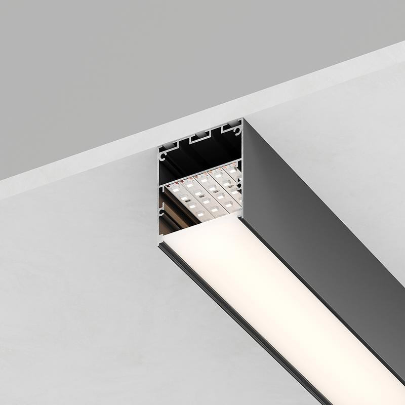 профиль алюминиевый накладной 50х50мм черн. 2м cab269 (в комплекте 2 заглушки 4 крепежа) feron feron 48150 от BTSprom.by