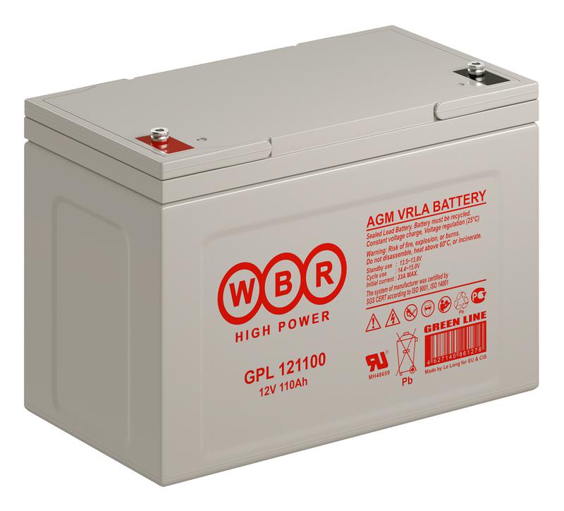  Аккумулятор 12В 110А.ч WBR GPL121100 WBR фото в каталоге от BTSprom.by