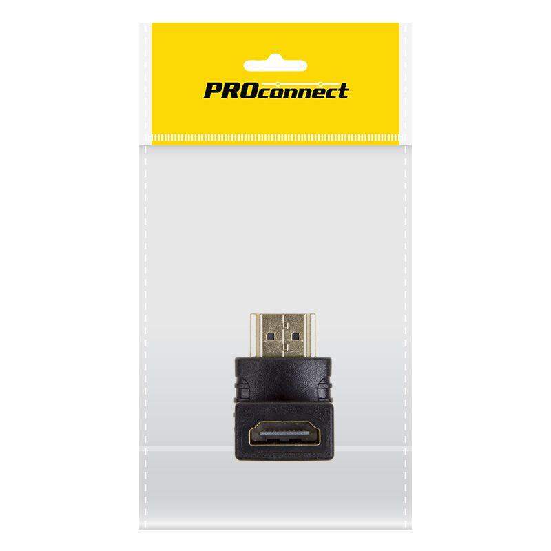 переходник гнездо hdmi - штекер hdmi угловой gold (инд. упак.) proconnect 17-6805-7 от BTSprom.by