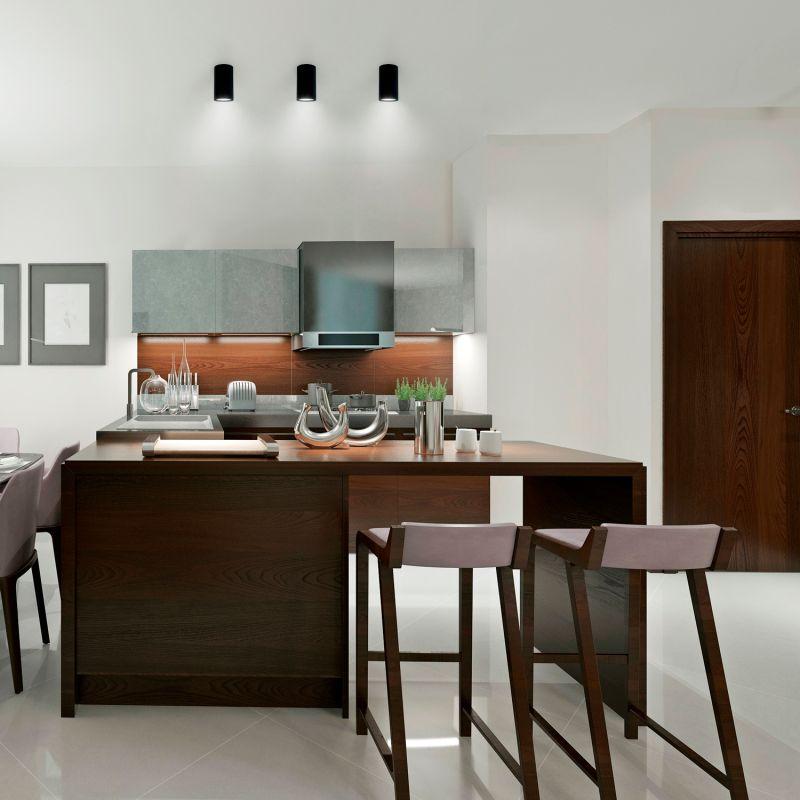  Светильник Basic накладной под лампу GU5.3 черн. GAUSS HD063 фото в каталоге от BTSprom.by