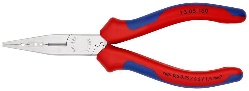 плоскогубцы электрика для монтажа проводов l-160мм хром. knipex kn-1305160 от BTSprom.by