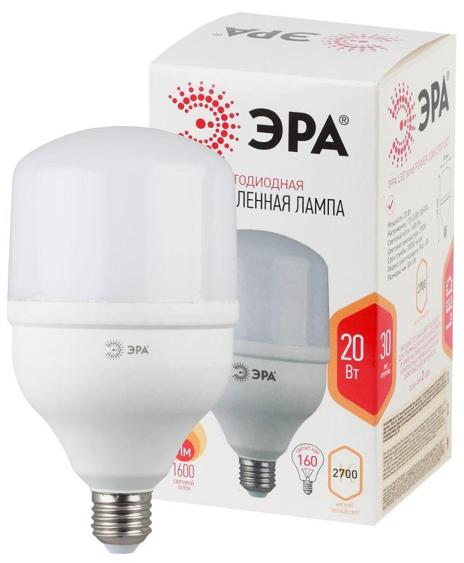 лампа светодиодная высокомощная std led power t80-20w-2700-e27 20вт t80 колокол 2700к тепл. бел. e27 1600лм эра б0027000 от BTSprom.by