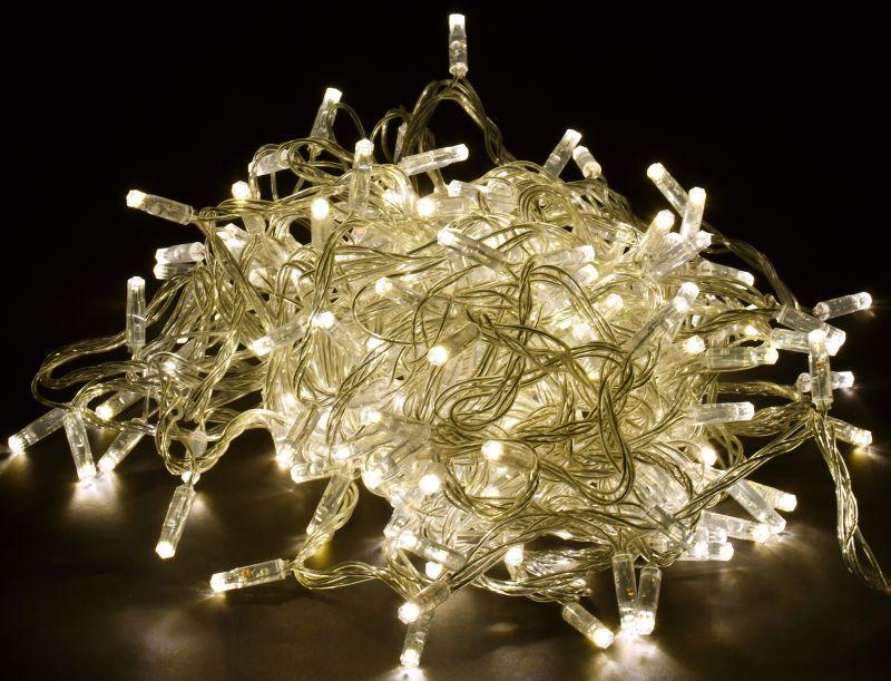 гирлянда "нить" 20м 200led тепл. бел. ip44 провод прозр. 230в с контроллером 8 режимов iek lgdu111-1-200-20-t-s-44 от BTSprom.by