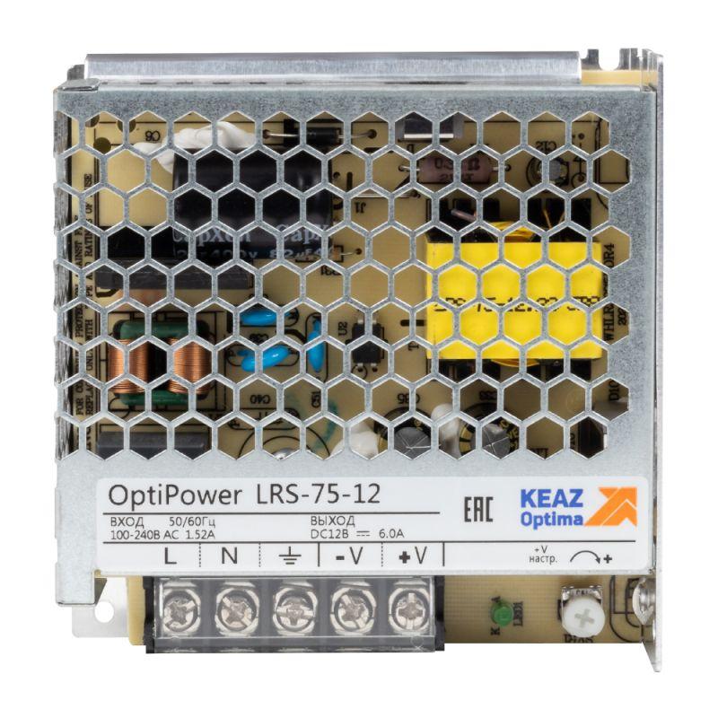 блок питания панельный optipower lrs 75-12 6a кэаз 328876 от BTSprom.by