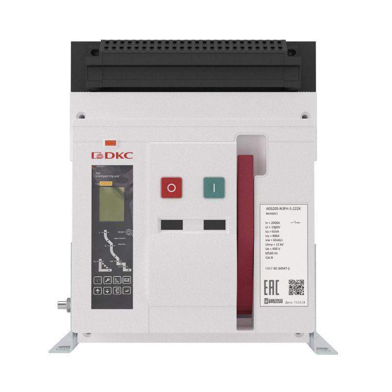 выключатель автоматический воздушный ags10s 3р 1000а 80ка расцепитель 3m фиксированный вертик. подключение yon ags10s-n3fv-5-000k от BTSprom.by