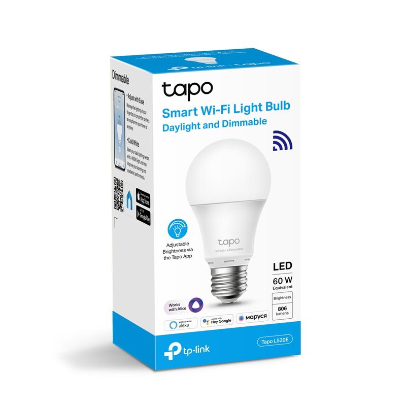 лампа tapo l520e умная диммируемая wi-fi tp-link 1865275 от BTSprom.by